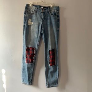 Dollhouse Flannel Skinny Jeans